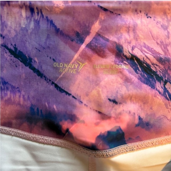 Old Navy Activewear Women's Multicolor Abstract Leggings-XXL - Picture 3 of 4